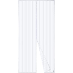 Apalus Fly Screen Door, Magnetic Insect Protection, Ideal for Balcony Doors, Cellar Doors and Patio Doors, Easy to Attach with Adhesive, No Drilling, Cannot be Shortened, 120 x 240 cm, White