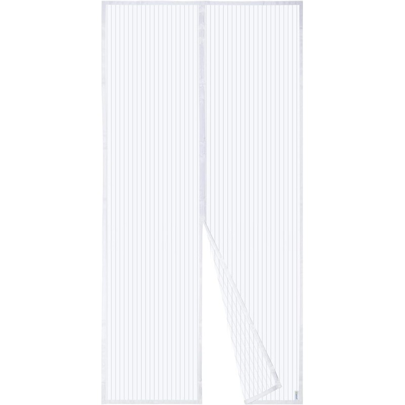 Apalus Fly Screen Door, Magnetic Insect Protection, Ideal for Balcony Doors, Cellar Doors and Patio Doors, Easy to Attach with Adhesive, No Drilling, Cannot be Shortened, 120 x 240 cm, White