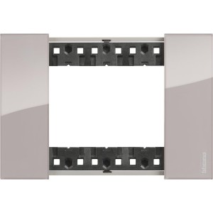 Bticino KA4803DM Now Live Plate with 3 Modules, Plastic, Multicoloured