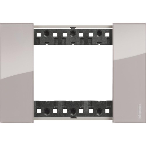 Bticino KA4803DM Now Live Plate with 3 Modules, Plastic, Multicoloured