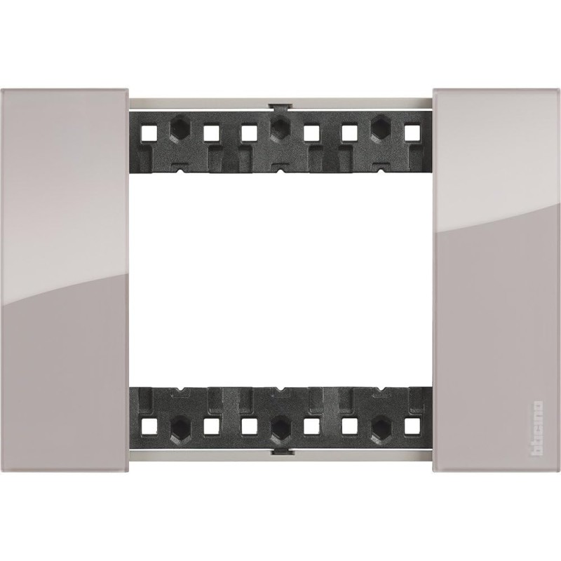 Bticino KA4803DM Now Live Plate with 3 Modules, Plastic, Multicoloured