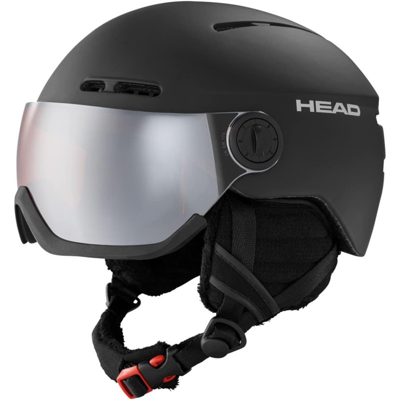 HEAD Knight Visor Ski Helmet for Adults, Unisex, Black