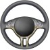 MEWANT DIY Car Steering Wheel Cover, Genuine Leather & Suede