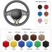 MEWANT DIY Car Steering Wheel Cover, Genuine Leather & Suede