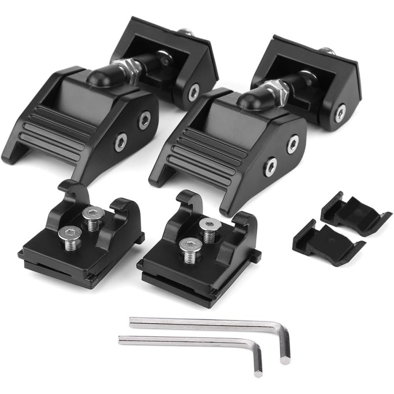 KIMISS 2 x Hood Lock Catch Set Hood Clasps Bracket Buckle Kit