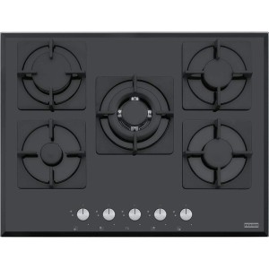 Franke FHNS 705 4G TC BK C Built-in Gas Hob Black - Plate (Built-in, Gas Hob, Glass, Black, Cast Iron, 1000 W)