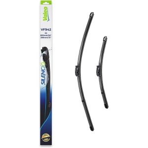 VALEO Silencio Wiper - VF942 - Powerful, Excellent Road View, Easy Installation - Original Flat Blades 650 mm/380 mm - Front - Set of 2 Wiper Blades - 577942