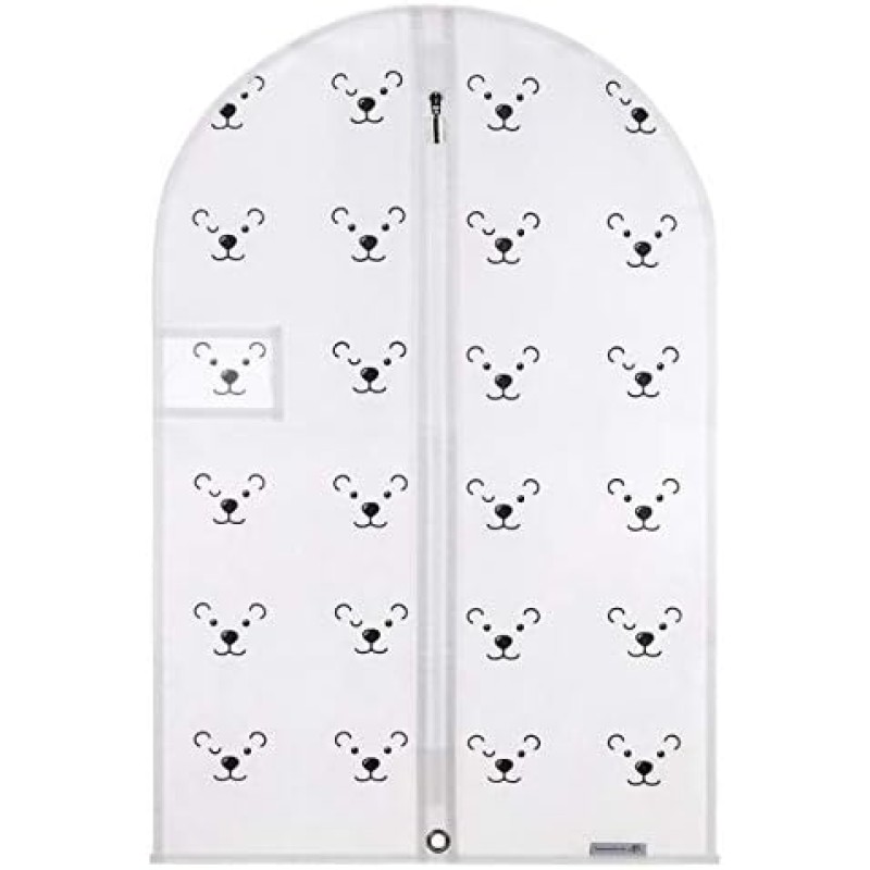 Hangerworld 30 Inch Baby Kids Clothes Breathable Garment Bag White Teddy Bear Design