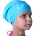 Плувна шапка за дълги коси за момичета / момчета / деца / тийнейджъри с дълги къдрави коси, плитки, дредлоки, 100% силикон, хипоалергенна, водоустойчива, плувна шапка