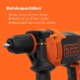 BLACK+DECKER 710W BEH710K-QS Heavy Duty 0-2800 RPM Rotary Hammer Drill with 4 Drills and Kitbox