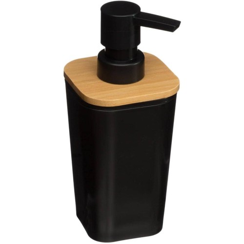 Naturéo Soap Dispenser 200 ml Black Polystyrene and Bamboo Dimensions 7.6 x 7.3 x 17.5 cm 5 five simply smart