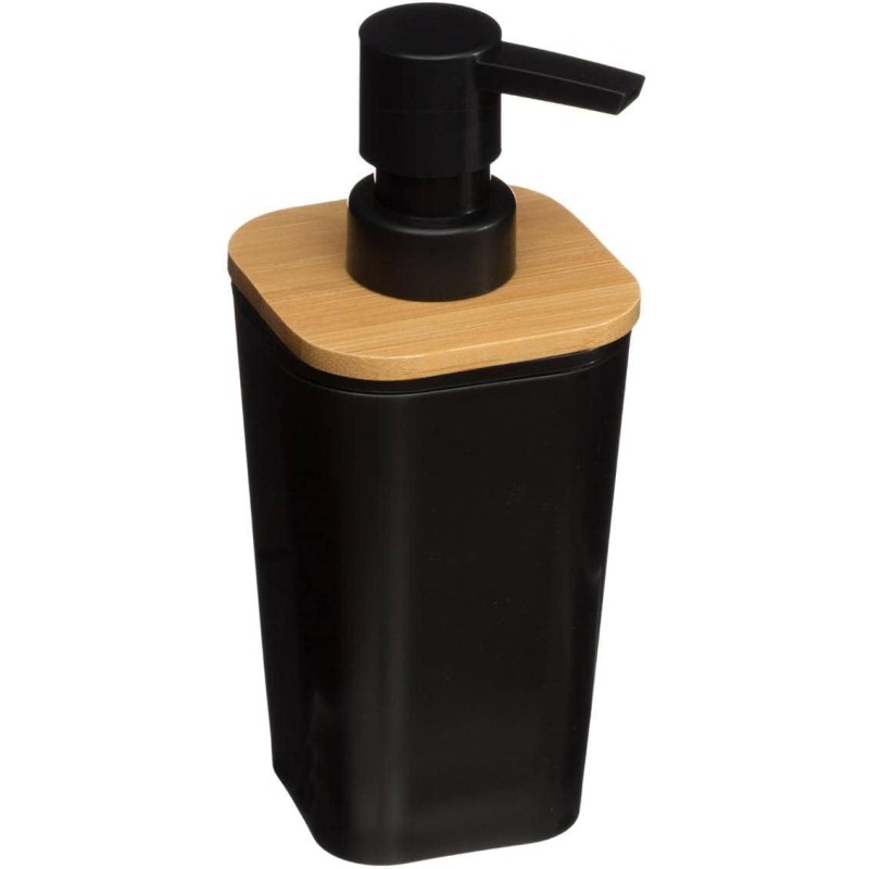 Naturéo Soap Dispenser 200 ml Black Polystyrene and Bamboo Dimensions 7.6 x 7.3 x 17.5 cm 5 five simply smart
