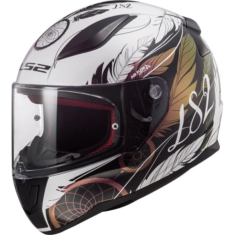 LS2 FF353 RAPID Motorcycle Helmet, NC, s, White/black/pink