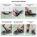 Unigear Crampons for Hiking Shoes, Grödel and Spikes for Ice, Snow, 24 Shoe Spikes, Snow Spikes, Ice Cleats, Traction with Non-Slip for Walking, Jogging, Climbing and Hiking