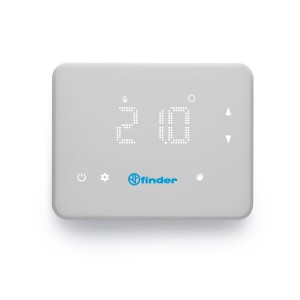 finder Digital Chronothermostat Type 1C9190030W07 - Series 1C Finder, Superficie Bianca Opaca