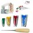 Xrten 7 Pieces Fabric Bias Tape Maker Tool, Bias Tape Maker Set with Binding Presser Foot, Quilting, Awl, Ball Pins