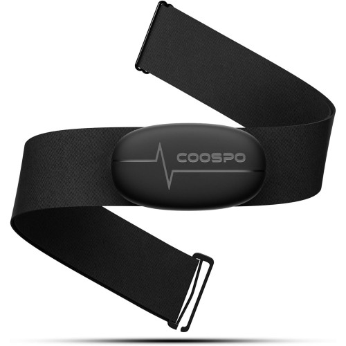COOSPO H6M Heart Rate Monitor Heart Rate Strap Chest Strap Bluetooth ANT+ Connectivity Heart Rate Sensor ECG Measurement IP67 Waterproof Compatible with Wahoo, Elite HRV, Rouvy, Adidas Run, Kinomap,