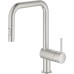 GROHE Minta | Kitchen tap - single-lever sink mixer | Kitchen faucet with pull-out mousse shower, improved conversion to dual-flush shower | Chrome | 32322DC2
