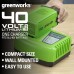 Greenworks 2924107 Charger, Green