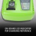 Greenworks 2924107 Charger, Green