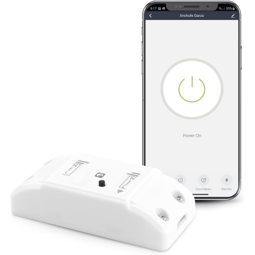 Garza SmartHome WiFi Smart Integrated Switch Compatible with Alexa and Google Home Remote Control Switch with Timer Function. Compatible with iOS and Android.