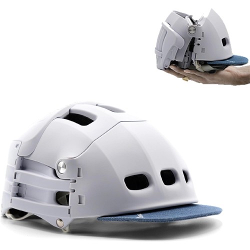 Overade Plixi Foldable Helmet for Bicycles, Electric Scooters, E-Bikes - Volume Divided by 3 - Same Protection as a Classic Helmet
