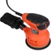 Black+Decker BEW210 Orbital Sander (230 W, Disc Diameter 125 mm, with Integrated Dust Extraction, for Sanding/Polishing, Velcro Fixing System, Includes 1 Sandpaper K120)
