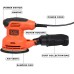 Black+Decker BEW210 Orbital Sander (230 W, Disc Diameter 125 mm, with Integrated Dust Extraction, for Sanding/Polishing, Velcro Fixing System, Includes 1 Sandpaper K120)