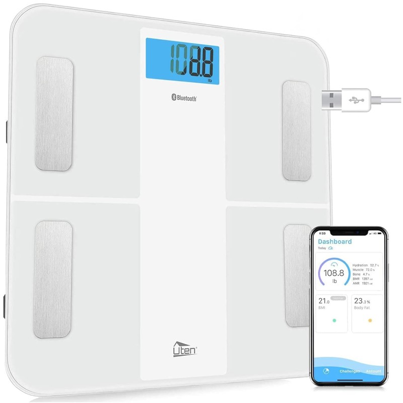 Digital Personal Scales Body Fat Scales Uten Bluetooth Body Scales Digital Body Analysis Scales with App Body Analysis Device Scales 180 kg 400 lb