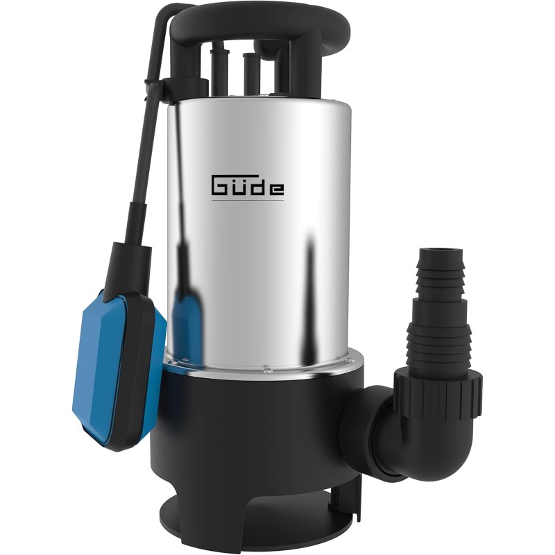 Güde 94639 Submersible Waste Water Pump GS 1103 PI, Immersion Depth Up To 7 m, Maximum Pumping Head 8 m, 1100 W, 20,000 l/h