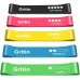 Gritin Fitness Bands [Set of 5] Resistance Bands with 5 Levels, 100% Latex Fitness Band Resistance with German Exercise Instructions and Carry Bag, Gymnastics Band for Muscle Building, Yoga