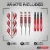 Red Dragon Reflex Tungsten Darts with Flights and Shafts (Steel Darts)