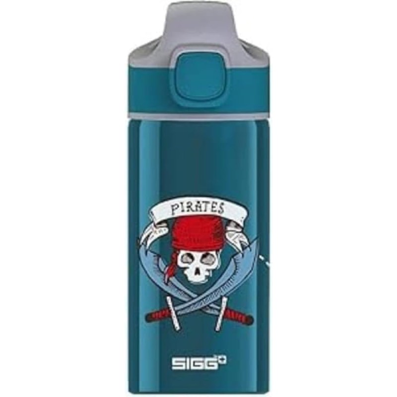 SIGG - Alu Trinkflasche Kinder - Wasserflasche - Made In Switzerland - Mit Trinkhalm - Auslaufsicher - Federleicht - BPA-frei - ClimatePartner Zertifiziert - Schule & Sport - 0,4L