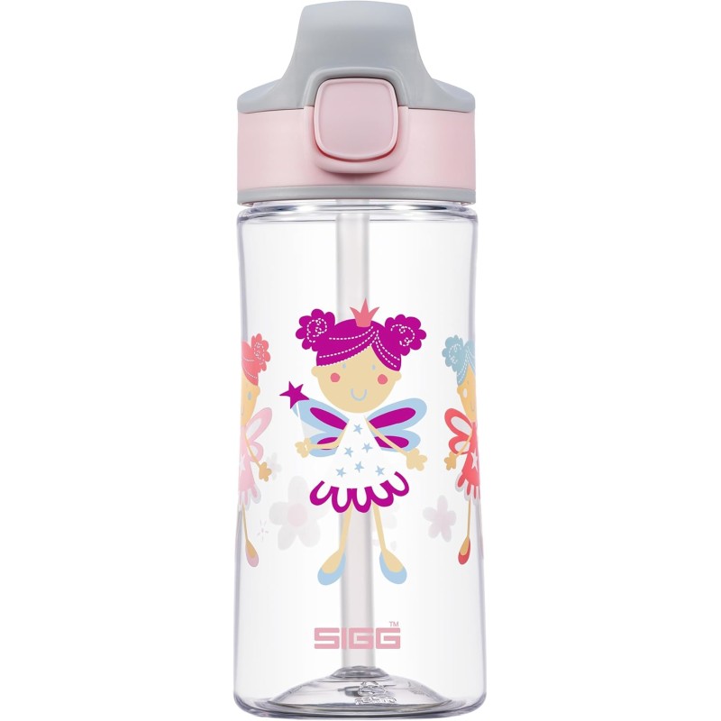 SIGG Miracle Children's Tritan Drinking Bottle with Straw, Leak-Proof, Feather-Light, BPA-Free, Made of Scratch-Resistant Tritan, for School & Sports, 0.35 L / 0.45 L