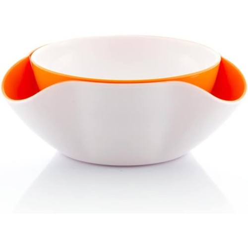 InnovaGoods IG813819 Bols for Snacks 2 in 1 (2 Pieces), White/Orange