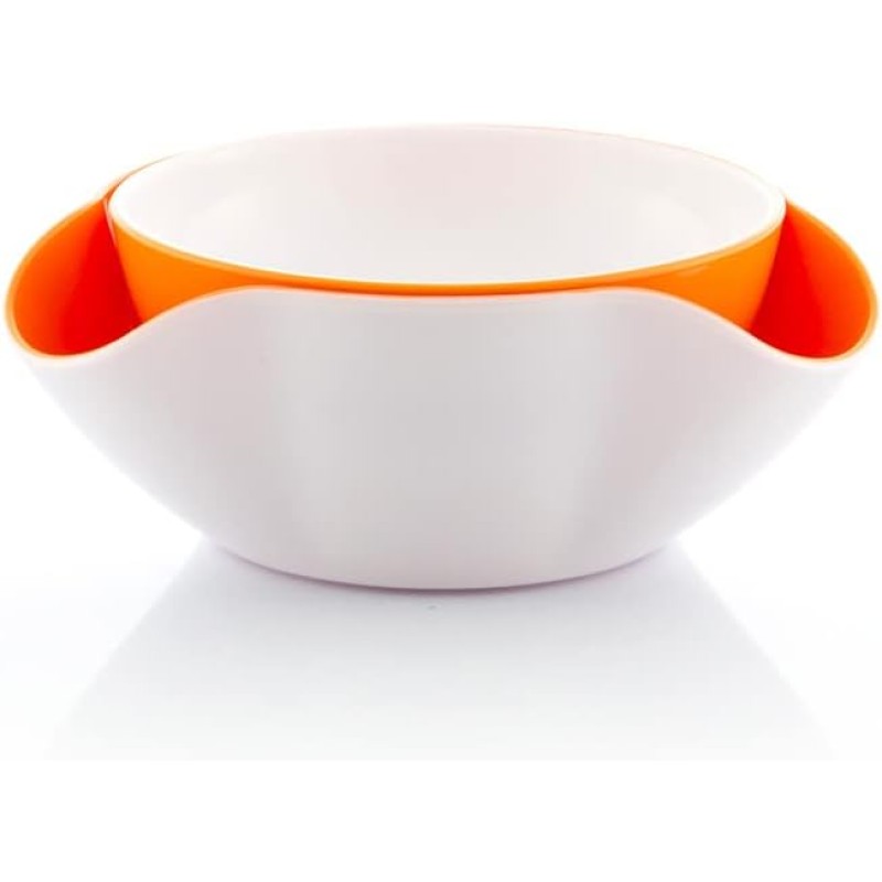 InnovaGoods IG813819 Bols for Snacks 2 in 1 (2 Pieces), White/Orange