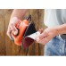 Black+Decker BEW230BC 55 Watt 133 x 95 mm Triangular Sander Mouse with Vacuum Adapter for Sanding/Polishing Velcro System Includes 15 Piece Sandpaper Set & Soft Bag BEW230BC