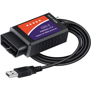 FORScan ELMconfig OBD2 Adapter ELM327 USB Scanner with MS-CAN / HS CAN Switch Professional OBDII Diagnostic Scan Tool for Ford Mazda