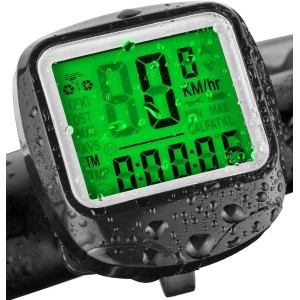 Finibo Bicycle Computer, Wired Odometer Speedometer for Bicycle, 23 Functions Waterproof LCD Speed Bicycle Speedometer Bike Computer