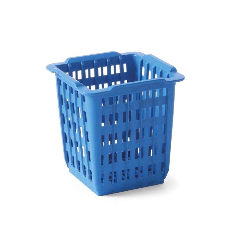 HENDI Cutlery Basket, Dishwasher Basket, Polypropylene, 125 x 84 x (H) 135 mm, Blue