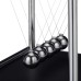 Relaxdays Newton Pendulum, Classic Ball Pendulum, 5 Balls, Physics Decoration for Office & Desk, Ball Pendulum, Silver, HBT: 13.5 x 13.5 x 11.5 cm.