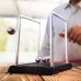 Relaxdays Newton Pendulum, Classic Ball Pendulum, 5 Balls, Physics Decoration for Office & Desk, Ball Pendulum, Silver, HBT: 13.5 x 13.5 x 11.5 cm.