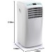 Olimpia Splendid 01921 Dolceclima Compact 10 P Mobile Air Conditioner 10,000 BTU/h, 2.64 kW, Gas R290, Italian Design