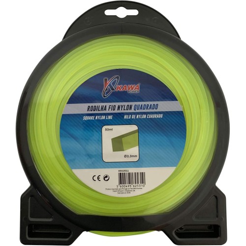 Bricoferr Nylon Line for Strimmers Square 3.3mm x 50m. Kawapower