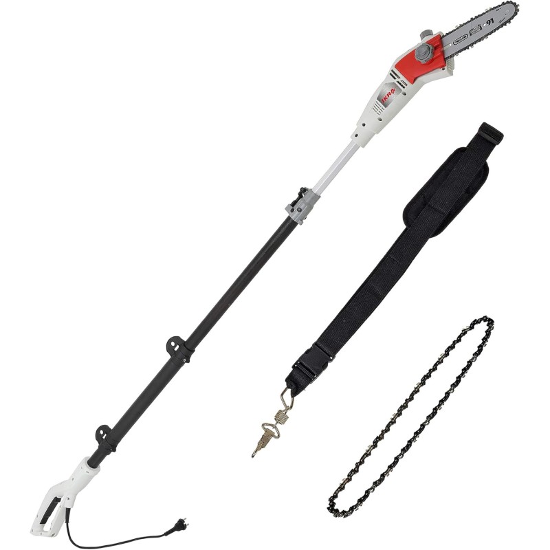 IKRA Electric Telescope Descaler IEAS 750, Working Height 4 m, 750 W, incl. 2 x saw chains and shoulder strap.