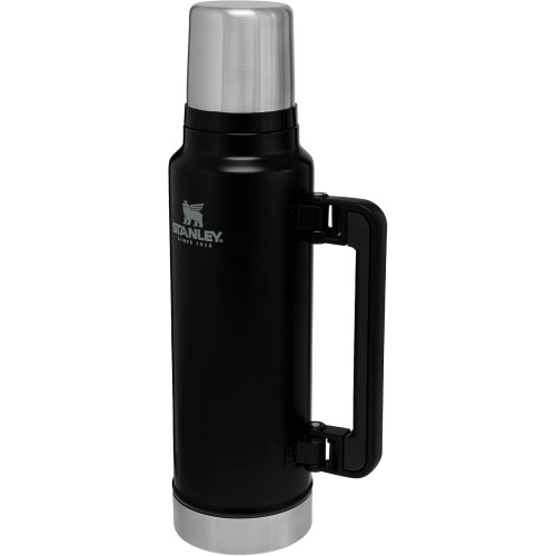 Stanley Classic Legendary Thermos Bottle, 1.4 L, Keeps Hot or Cold for 40 Hours, Stainless Steel Thermos Flask, BPA-Free, Dishwasher Safe, Matt Black