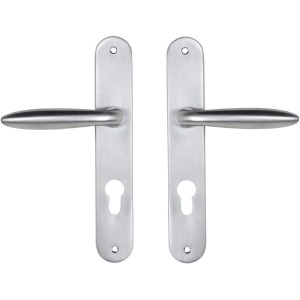 Bricard Zamak Silver Sketch Plate Door Handles 984051