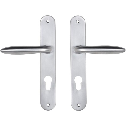 Bricard Zamak Silver Sketch Plate Door Handles 984051