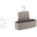 WENKO Barcelona Shower Caddy with Moving Hook, Special Plastic (Shatter-Proof), Fixing No Drilling Required, Taupe