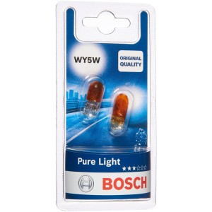 Bosch WY5W Pure Light автомобилни лампи - 12 V 5 W W2.1 x 9.5d - опаковка от 2 броя